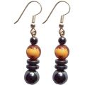 Hematite Earring With 925 Peru Silver Hook