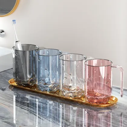 High Quality Transparent Mouthwash Cup with Handle