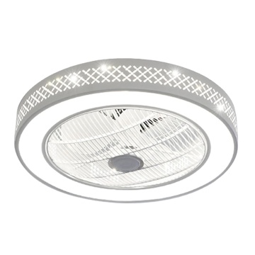 Invisible Ceiling Fan with Lights and Remote Control, 7 Acrylic Blades, for Living Room