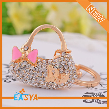 Gorący sprzedaż moda kolorowe złota torebka metalowe urok Keychain Breloki