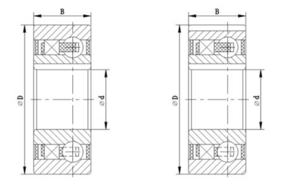 CSK15P, CSK15PP une façon embrayage roulements