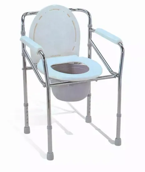Height Adjustable Folding Toilet Commode Chair
