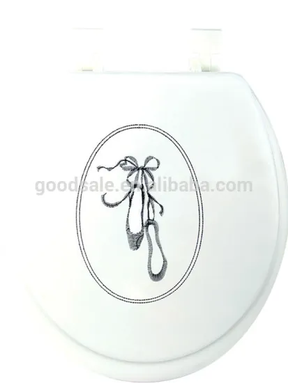 2014 new design adult embroidery pvc soft toilet seat T-089