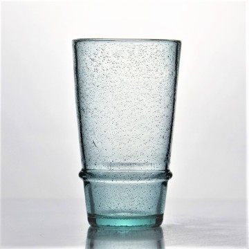 Verre de verre recyclé bouillonné verts verres à boire