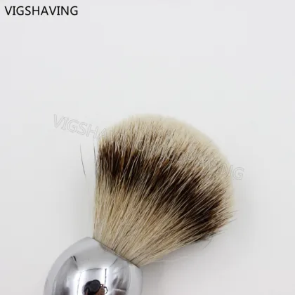 metal handle silvertip badger hair beaver shave brush