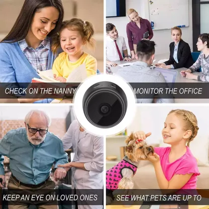 Mini A9 Smart WiFi Camera: 1080P HD, Remote Access, One-Way Audio