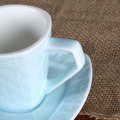 3OZ Woven pattern cup and saucer