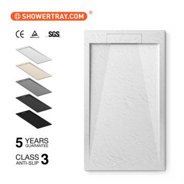 Customized durable stone shower tray New italian designed bathroom pan solid surface shower tray