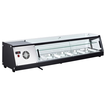 70 -Zoll -Schalter Top Salat Bar Sushi Cooler Chiller Display Showcase