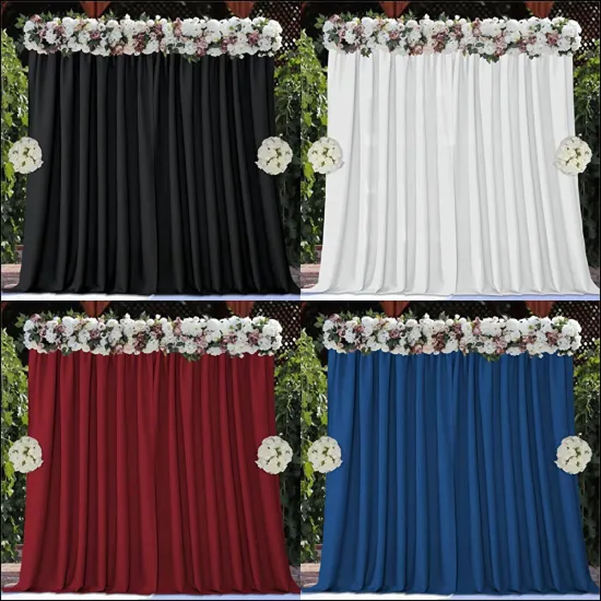 High-Quality Premium White Backdrop Curtain: Perfect for Weddings, Birthdays, Photography, and Wrinkle-Resistant Window Drapes