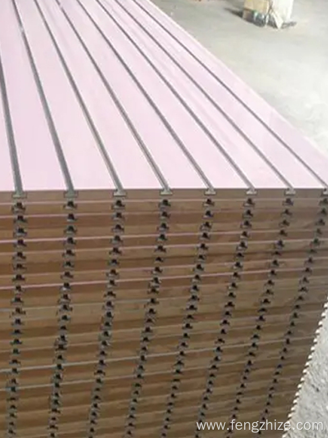 Slotted Melamine MDF with Aluminum Profiles