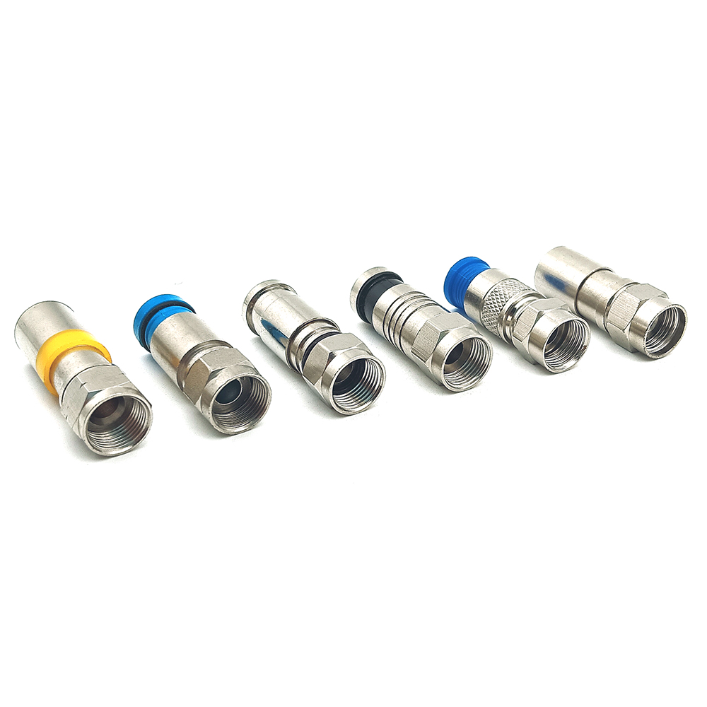 F Type Male Plug Compression Cable Connector Adapter
