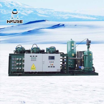 Kualitas baik 60hp/70hp semi-hermetik tiga unit kompresor pendingin sekrup paralel untuk freezer industri