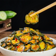Spicy mixed cucumber slices