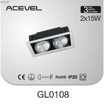 15w/one head embedded led Grille lights