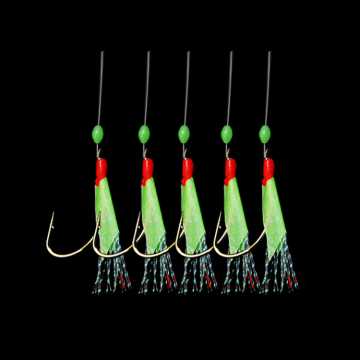 High Carbon Steel Luminous Skin Fish Fishing Sabiki Rig - Manufacturers 6# to 20# for Saltwater and Freshwater