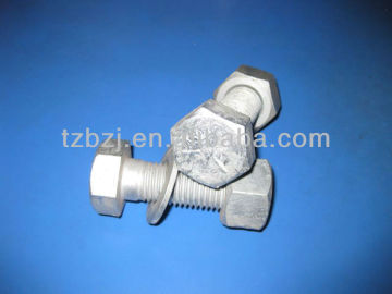 A325 Bolt with nuts washer HDG