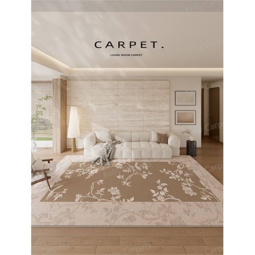 Ковер в гостиной - цветы во французском стиле