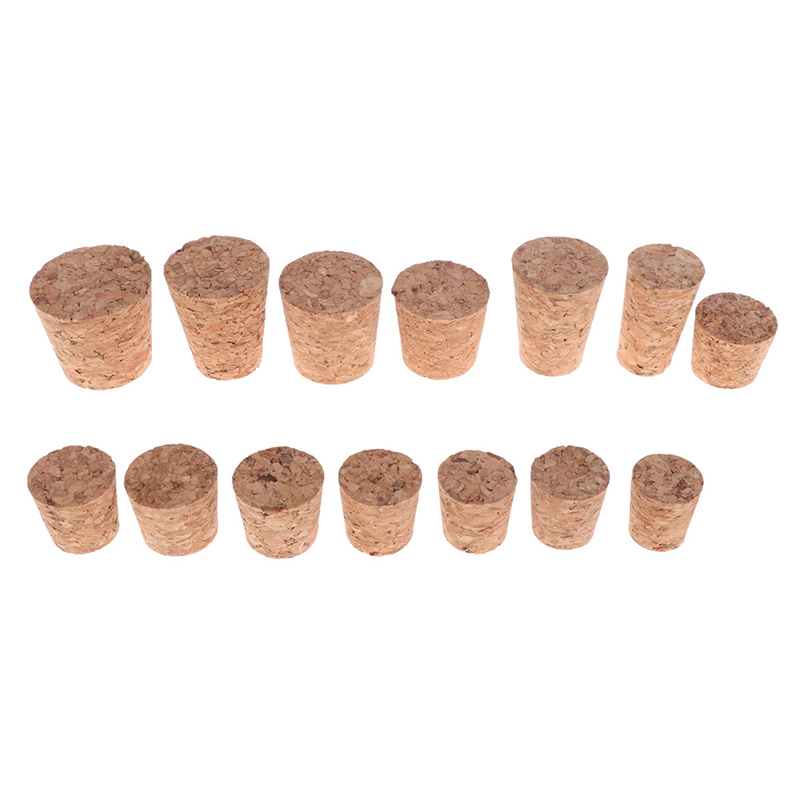 10pcs High Quality Wood Wine Glass Bottle Stopper Kettle Pudding Container Cork Cap Burette Buret Tube Lid 15 Sizes