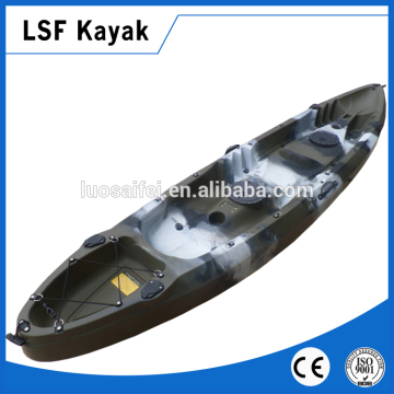 3 person (2+1)kayak sit on top fishing plastic family kayak LLDPE
