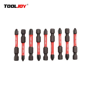 Professional 10pcs PH1 PH2 PH3 Impact Screwdriver Bit Set in Plastic Box