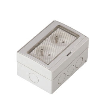 iGERCN Waterproof Outdoor Socket: IP55 French Weatherproof Switch with 2 Gang Socket and Children Safety Protection