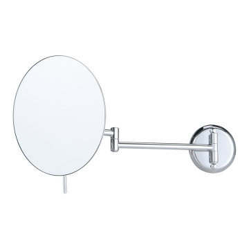 Two-arm extending frameless bathroom mirror