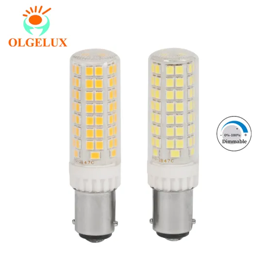 8W BA15D LED Corn Light Bulb for Sewing Machines, Vacuum Cleaners, Desk Lamps - 2700-6500K, AC Power Supply