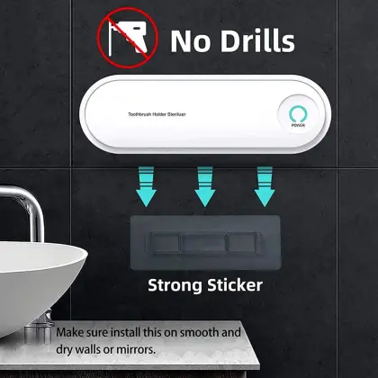 Bathroom toothbrush holder sterilizer