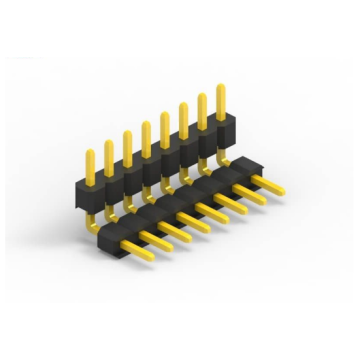 1.27mm Pin Header Single Row Double Plastic Angle