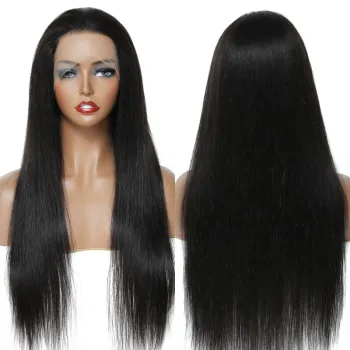 Curly Human Hair Extensions Lace Wigs Vendor, Cheap Long Brazilian Virgin Hair Pre Plucked Swiss HD 13x4 Lace Front Wig