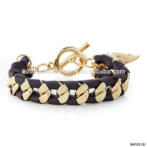 Handmade Ribbon Wrap Tassel Bracelet