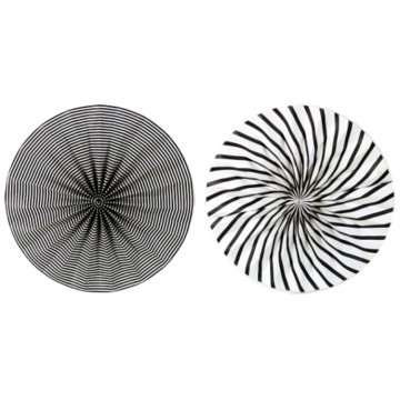 Party Partners Hanging Honeycomb Tissue Fan, white and black