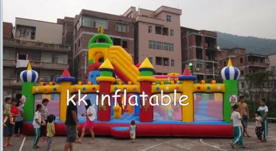 commercial big inflatable fun city with slide/inflatable climbing sports