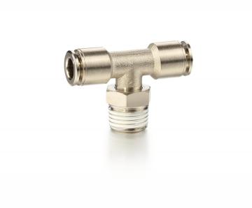 Brass Push Fittings Male Run Tee