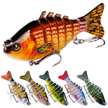 Pabrikan China Multi-Bagian ABS Plastik Batu Memancing 7-Obat Swimbait Lure