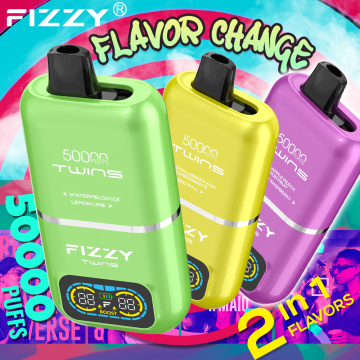 Disposable Vapes Pen Fizzy Twins 50000Puffs Double Flavor