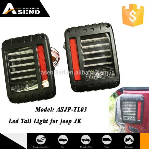 new black 6x8inch led tail light signal light for jeep rear lights