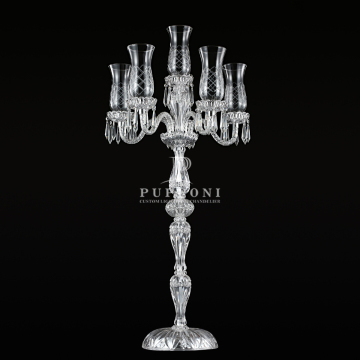 Wholesale 5 Arms Crystal Candle Holder for Wedding Decor
