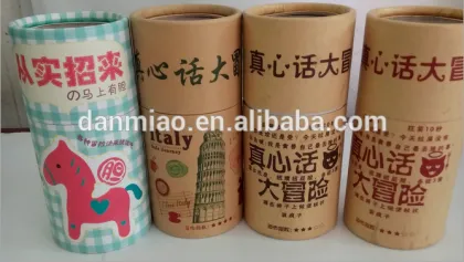 2015 new customized drawer gift packaging paper tube for toy group