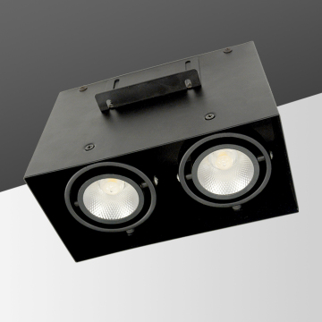 Downlight LED de luz de rejilla de triple cabezal doble individual