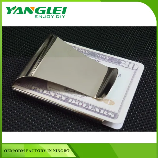 Silver Color Stainless Steel Double Side Slim Money Clip Wallet Credit Bank Card Holder Wallet Grip Clip