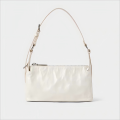 Summer pleated wax leather ladies' handbag