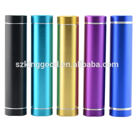 Portable tube cylinder shape power bank 2600mah