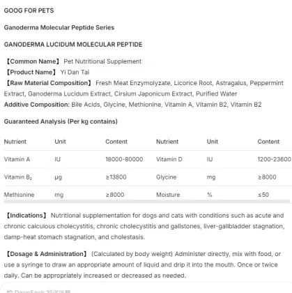 Pet Liver-Gallbladder Stagnation Supplement