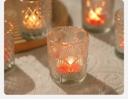 Custom glass candle cup Glass aromatherapy storage cup