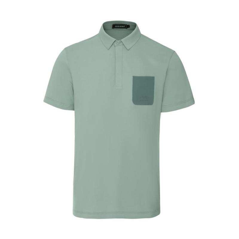 Comfy Polo-necked Men's Top With Pocket