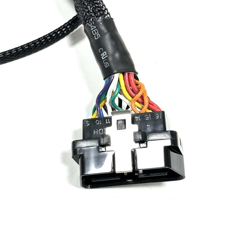 24V OBD Male to Toyota OBD Female Breakout Wiring Harness with MX Multi Pin Connectors & Open Wire Ends