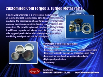 Cold Forged precision metal parts made in Taiwan
