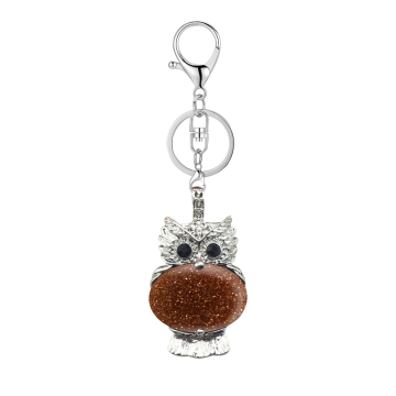Perle ovali rosse ovali CZ Rhinestone Silver Owl Clautri di claychain aragosta